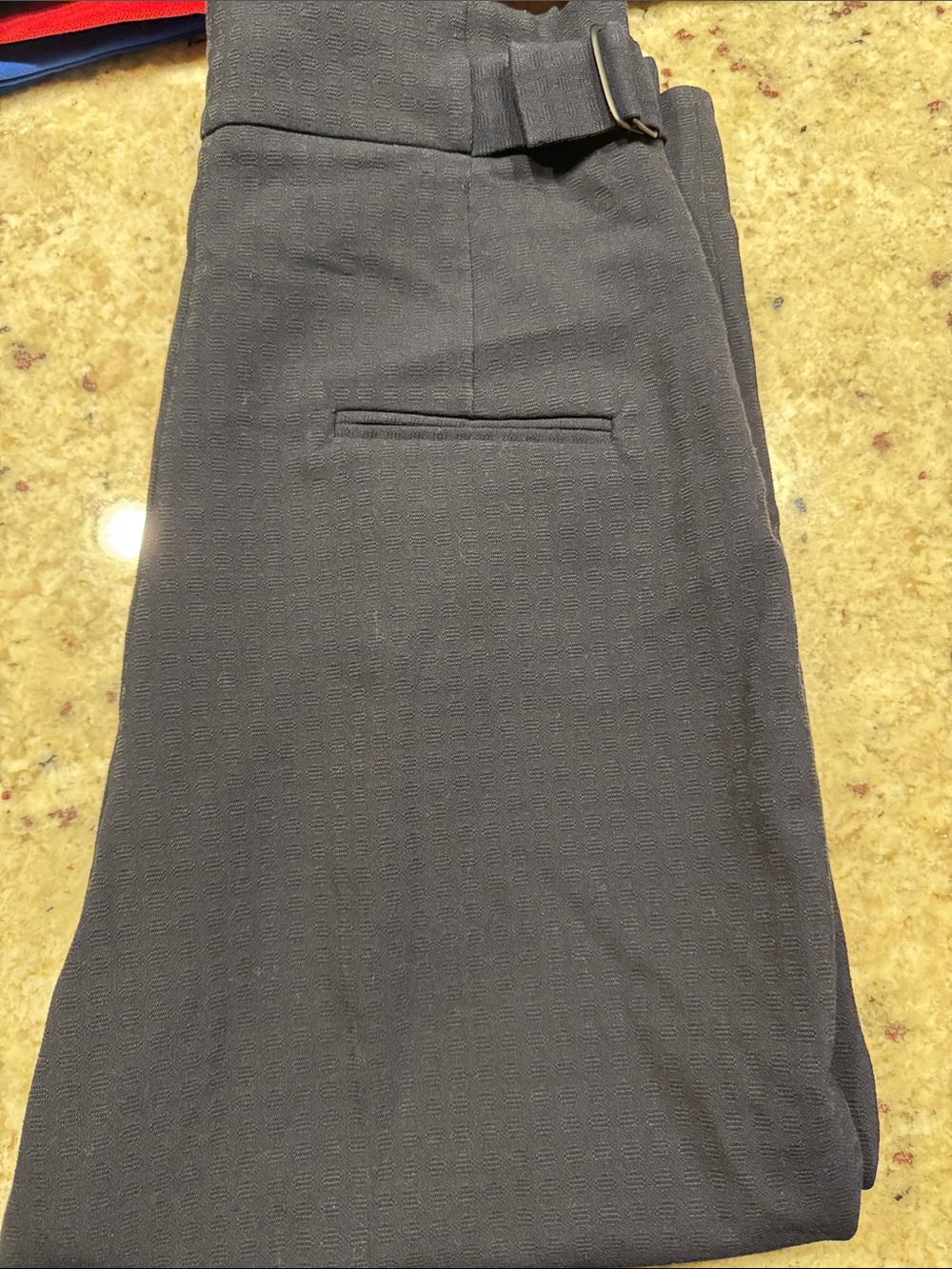 Zara Gray Textured High-Waist Trousers